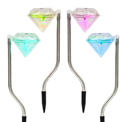 4, 8 or 16 Solar Powered Diamond Stake Lights