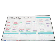 Weekly Planner Magnetic Whiteboard with 4 Pens & 1 Rubber