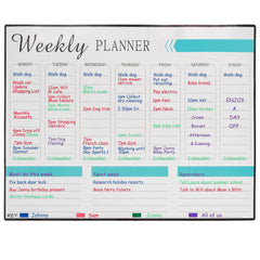 Weekly Planner Magnetic Whiteboard with 4 Pens & 1 Rubber