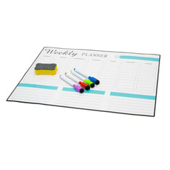 Weekly Planner Magnetic Whiteboard with 4 Pens & 1 Rubber