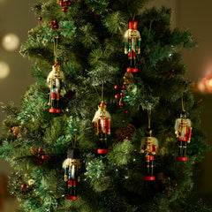 6-Pack Hanging Wooden Nutcracker Soldiers